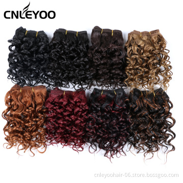 8 Inch Jerry Curl Braiding Hair Extension 3 Pieces Synthetic Water wave hair bundle for Women